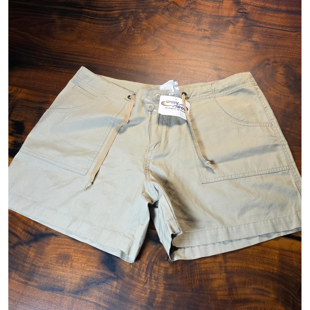 Crazy Shirts Womens Khaki Tan Cotton Drawstring Cargo NWT Cottagecore Resort